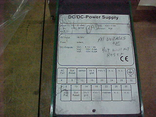 Deutz DCT 50 VME power supply industrial electronic unit