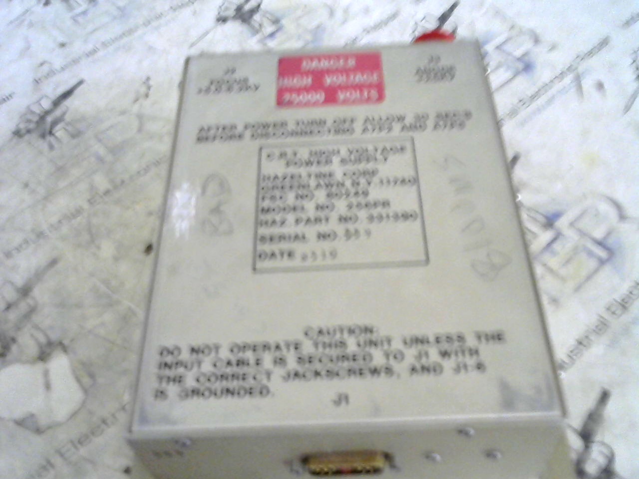 Hazeltine Corp 256PR Power Supply industrial electronic unit