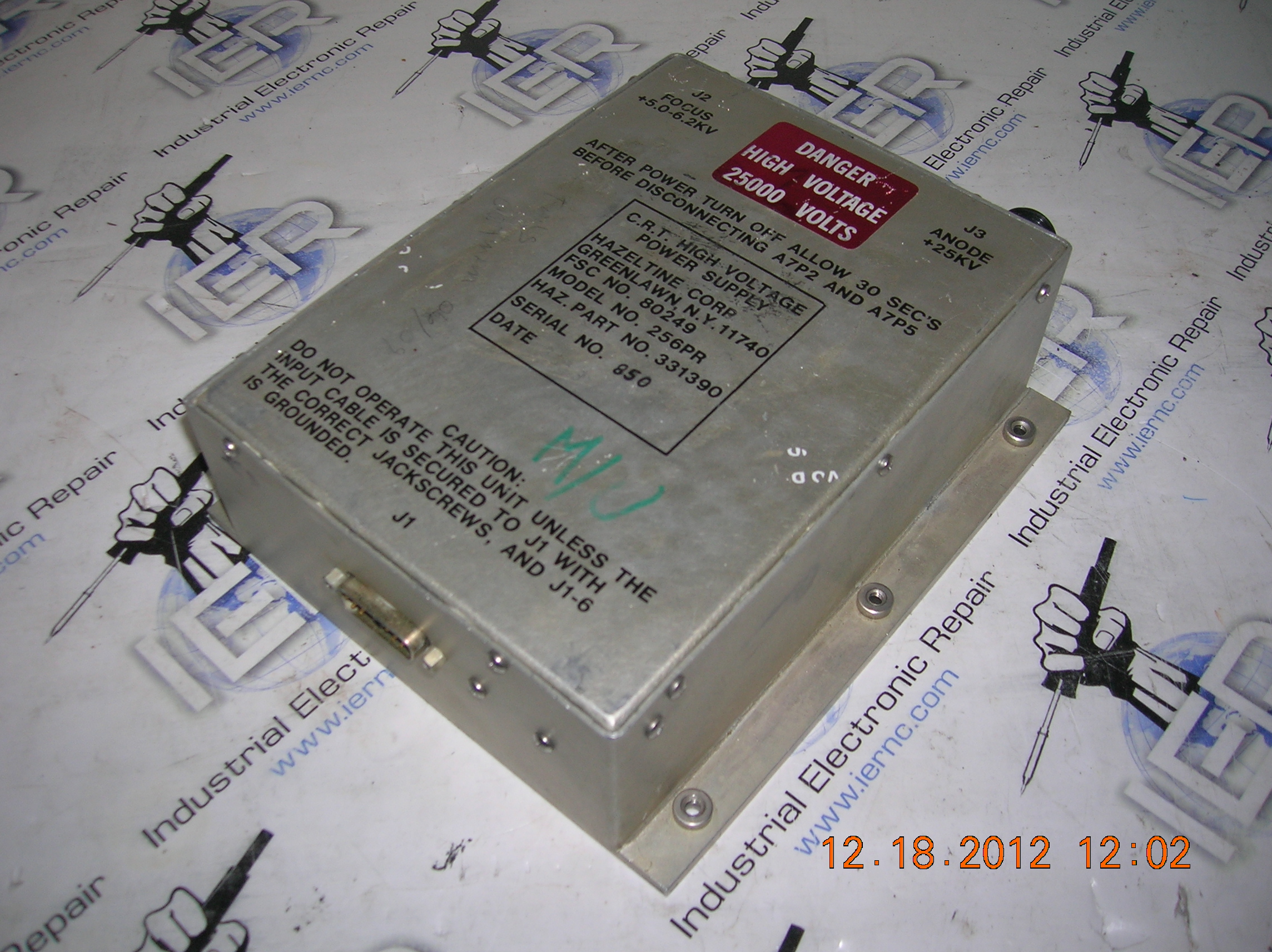 Hazeltine Corp. 256PR 331390 power supply industrial electronic unit